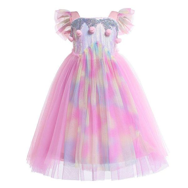 girl's dresses fashion summer girls flying sleeve sequines kids dress for birthday party princess baby clothes, Red;yellow
girl's dresses fashion summer girls flying sleeve sequines kids dress for birthday party princess baby clothes, Red;yellow