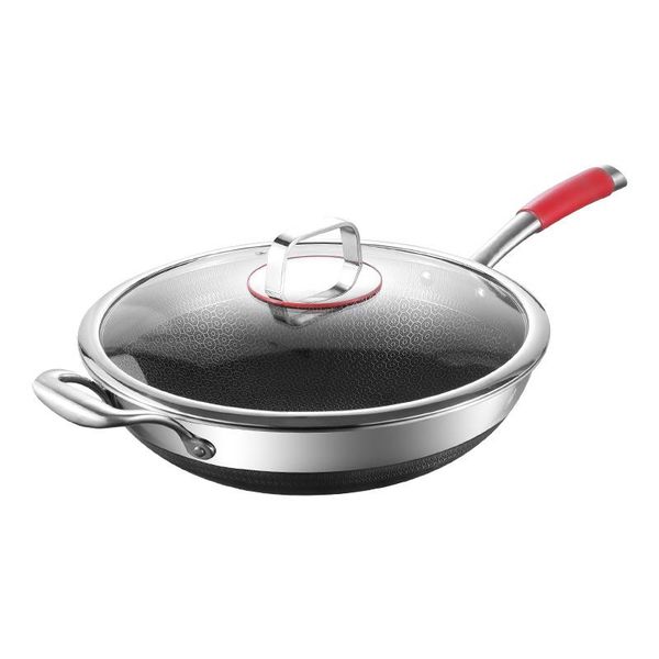 stainless steel 304 frying pan three layer composite honeycomb non sticking pot uncoated cooking cookware pans
stainless steel 304 frying pan three layer composite honeycomb non sticking pot uncoated cooking cookware pans
