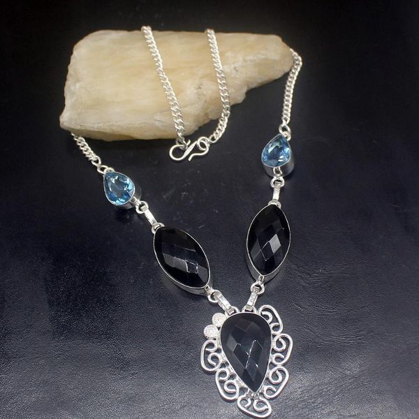 pendant necklaces hermosa jewelry fantasy charm black onyx bluez silver color women ladies gifts necklace chain 44cm 20213372
pendant necklaces hermosa jewelry fantasy charm black onyx bluez silver color women ladies gifts necklace chain 44cm 20213372