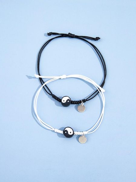 charm bracelets stillgirl 2pcs punk tai chi couple bracelet for women vintage rope chain set paired things friends fashion wrist jewelry pul, Golden;silver
charm bracelets stillgirl 2pcs punk tai chi couple bracelet for women vintage rope chain set paired things friends fashion wrist jewelry pul, Golden;silver