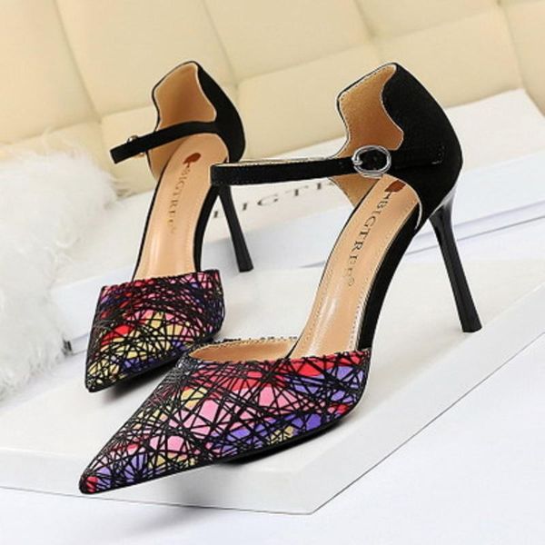 summer ladies fashion sandals openwork buckle mesh shallow mouth pointed high heel stiletto nightclub, Black
summer ladies fashion sandals openwork buckle mesh shallow mouth pointed high heel stiletto nightclub, Black