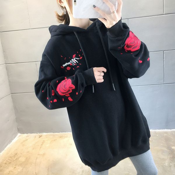 sweater fairy crane pullets hoodie girl ladies sweatshirt more velvet thick pink student letter, White;black
sweater fairy crane pullets hoodie girl ladies sweatshirt more velvet thick pink student letter, White;black