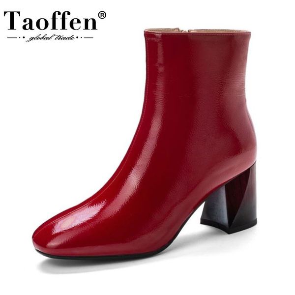 boots taoffen 32-43 women ankle pu square toe thick heel side zipper shoes fashion party footwear winter warm, Black
boots taoffen 32-43 women ankle pu square toe thick heel side zipper shoes fashion party footwear winter warm, Black
