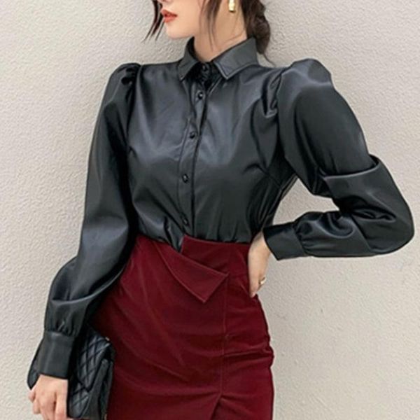 women's leather & faux outerwear korean biker jacket women business chic casual moto female 2021 spring streetwear pu party thin top, Black
women's leather & faux outerwear korean biker jacket women business chic casual moto female 2021 spring streetwear pu party thin top, Black