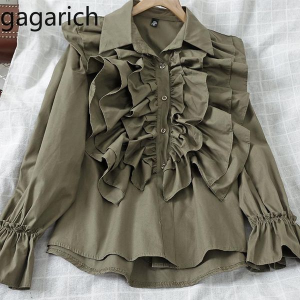 women's blouses & shirts gagarich women sweet solid korean loose lapel long flare sleeve wood ear edge female spring fashion tide, White
women's blouses & shirts gagarich women sweet solid korean loose lapel long flare sleeve wood ear edge female spring fashion tide, White