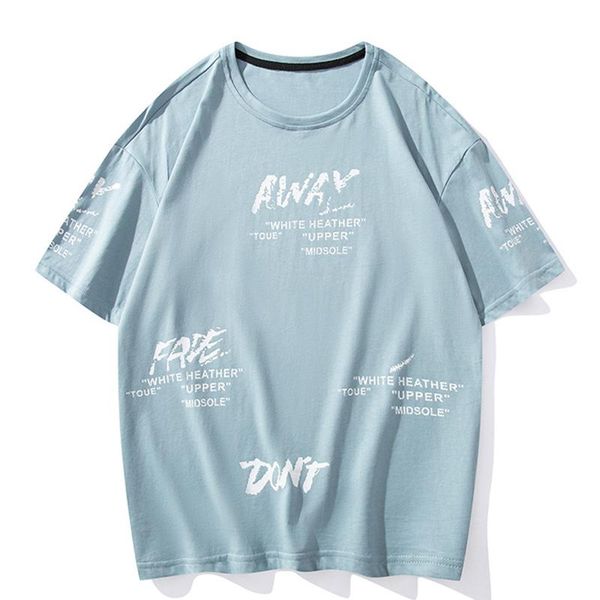 printed round neck loose couple short-sleeved t-shirt men summer 2021 trend korean version men's t-shirts, White;black
printed round neck loose couple short-sleeved t-shirt men summer 2021 trend korean version men's t-shirts, White;black