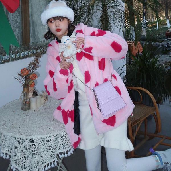 women's jackets 2021 harajuku cute heart print plush jacket women winter pockets zipper oversize hooded high street warm couple coat st, Black;brown
women's jackets 2021 harajuku cute heart print plush jacket women winter pockets zipper oversize hooded high street warm couple coat st, Black;brown