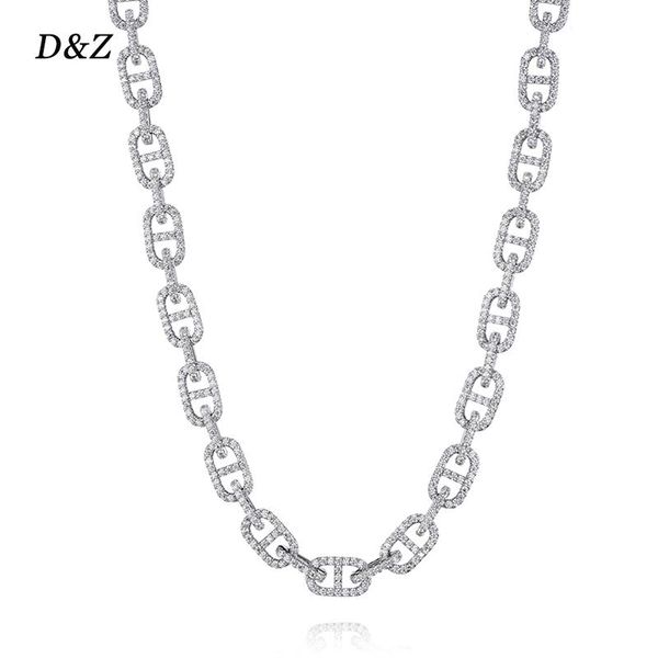 Â d&z 11mm cuban link chain in silver color prong with cz stones box buckle fashion 8inch bracelet street rock hip hop jewelry link,, Black
 d&z 11mm cuban link chain in silver color prong with cz stones box buckle fashion 8inch bracelet street rock hip hop jewelry link,, Black