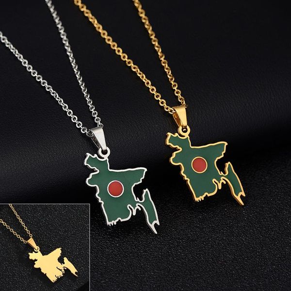 pendant necklaces bangladesh map flag gold/steel color for women girls stainless steel bangladeshi maps jewelry bengali gift, Silver
pendant necklaces bangladesh map flag gold/steel color for women girls stainless steel bangladeshi maps jewelry bengali gift, Silver