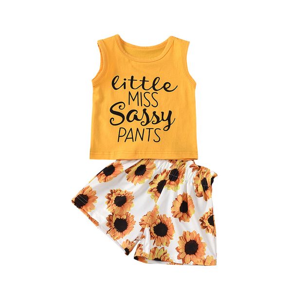1-5 years girls summer set kids baby girl vest tank t shirts sunflower print short pants baby girls outfits set, White
1-5 years girls summer set kids baby girl vest tank t shirts sunflower print short pants baby girls outfits set, White