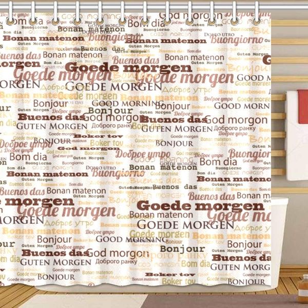good morning in different languages lettering shower curtain bathroom sets, novelty bath decoration polyester curtain 72 x 72
good morning in different languages lettering shower curtain bathroom sets, novelty bath decoration polyester curtain 72 x 72