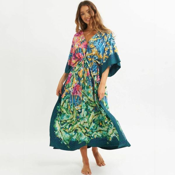 women's swimwear 2021 oversize beach kaftan multicolored bikini cover-ups v-neck half sleeve boho summer maxi dress robe tunic wear, White;black
women's swimwear 2021 oversize beach kaftan multicolored bikini cover-ups v-neck half sleeve boho summer maxi dress robe tunic wear, White;black