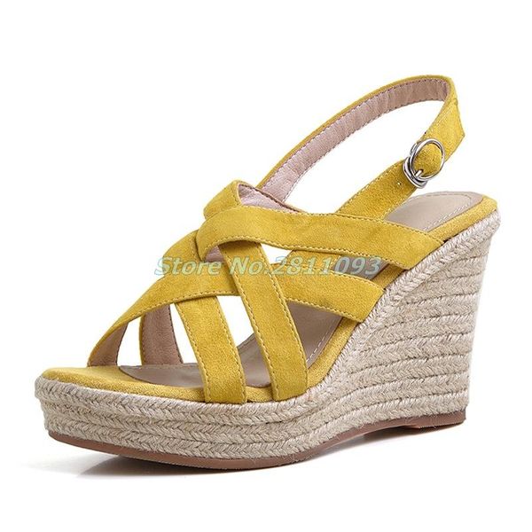 sandals suede yellow back strap wedges platform weave open toe cut out rome women hollow arrivals summer, Black
sandals suede yellow back strap wedges platform weave open toe cut out rome women hollow arrivals summer, Black