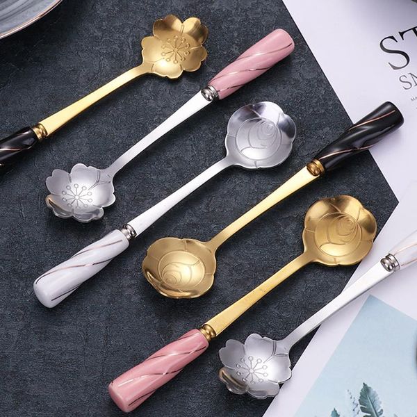 spoons 12.5cm stainless steel mini sakura rose flower for coffee tea dessert drink milkshake spoon tableware kitchen supply
spoons 12.5cm stainless steel mini sakura rose flower for coffee tea dessert drink milkshake spoon tableware kitchen supply