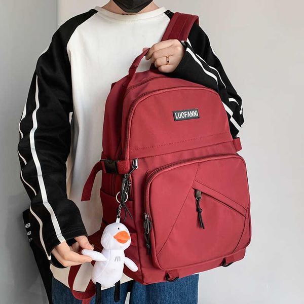 backpack solid color dwaterproof water nylon rucksack for women of men capacity portable bag book
backpack solid color dwaterproof water nylon rucksack for women of men capacity portable bag book