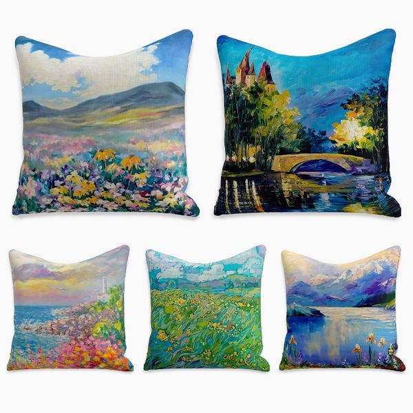 pillow case painting landscape square cushion cover polyester throw pillows cushions for home decor 45x45cm
pillow case painting landscape square cushion cover polyester throw pillows cushions for home decor 45x45cm