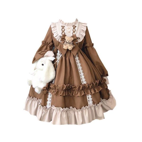 casual dresses kawaii lolita style dress women lace maid costume cute japanese sweet gothic party robe renaissance, Black;gray
casual dresses kawaii lolita style dress women lace maid costume cute japanese sweet gothic party robe renaissance, Black;gray