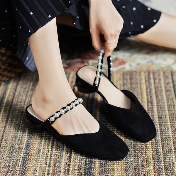 slippers med women summer shoes string bead square heel slides flock cover toe loafers pantofle shallow fashion low block 2021, Black
slippers med women summer shoes string bead square heel slides flock cover toe loafers pantofle shallow fashion low block 2021, Black