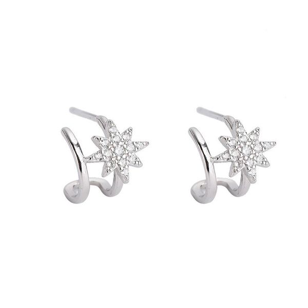 sterling silver stud earrings for women chic zircon korean style hexameron niche design wedding birthday gift jewel, Golden;silver
sterling silver stud earrings for women chic zircon korean style hexameron niche design wedding birthday gift jewel, Golden;silver