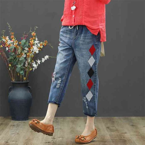 max lulu 2021 fashion summer ladies luxury embroidery jeans womens vintage ripped denim trousers loose holes elastic harem pants, Blue
max lulu 2021 fashion summer ladies luxury embroidery jeans womens vintage ripped denim trousers loose holes elastic harem pants, Blue