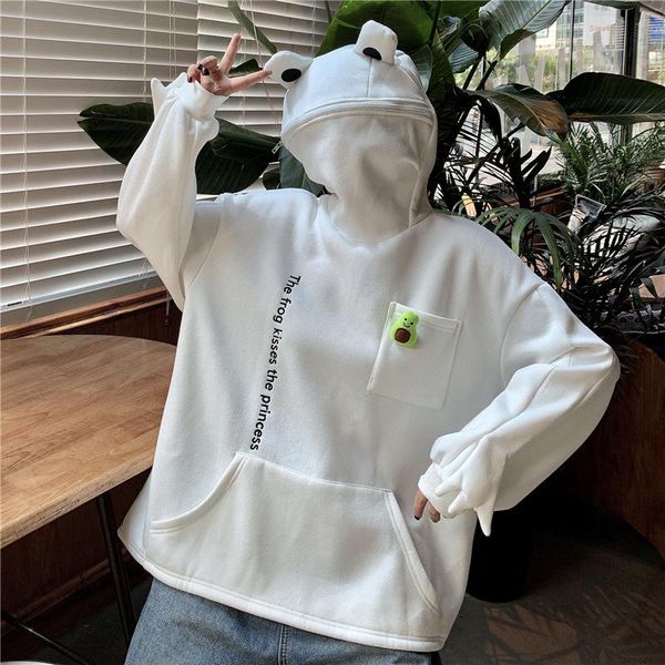 women's hoodies & sweatshirts women frog hoodie winter warm thick loose oversized sweatshirt outwear hooded pullover soft teens street, Black
women's hoodies & sweatshirts women frog hoodie winter warm thick loose oversized sweatshirt outwear hooded pullover soft teens street, Black