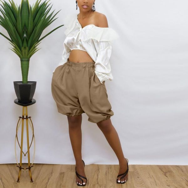 women's shorts 2021 fashion women solid elastic waist loose wide leg short pants with pockets casual summer trousers, White;black
women's shorts 2021 fashion women solid elastic waist loose wide leg short pants with pockets casual summer trousers, White;black