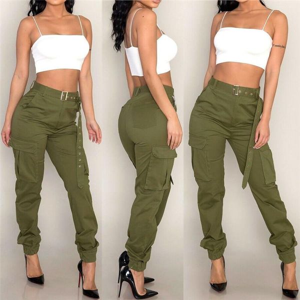 women's pants & capris military combat trousers ladies solid color cargo long fashion female high waisted army with pockets, Black;white
women's pants & capris military combat trousers ladies solid color cargo long fashion female high waisted army with pockets, Black;white