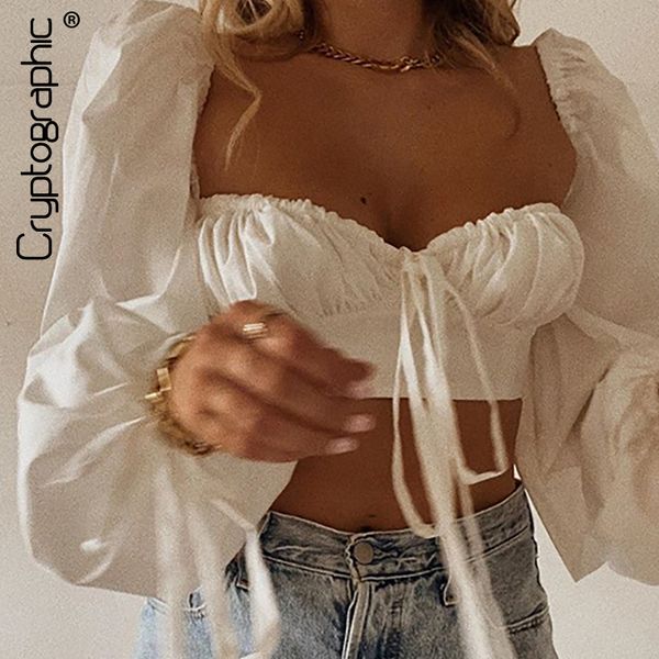cryptographic white balloon sleeve elegant women and blouse shirts autumn 2021 baless crop solid fashion blusas, Black;white
cryptographic white balloon sleeve elegant women and blouse shirts autumn 2021 baless crop solid fashion blusas, Black;white