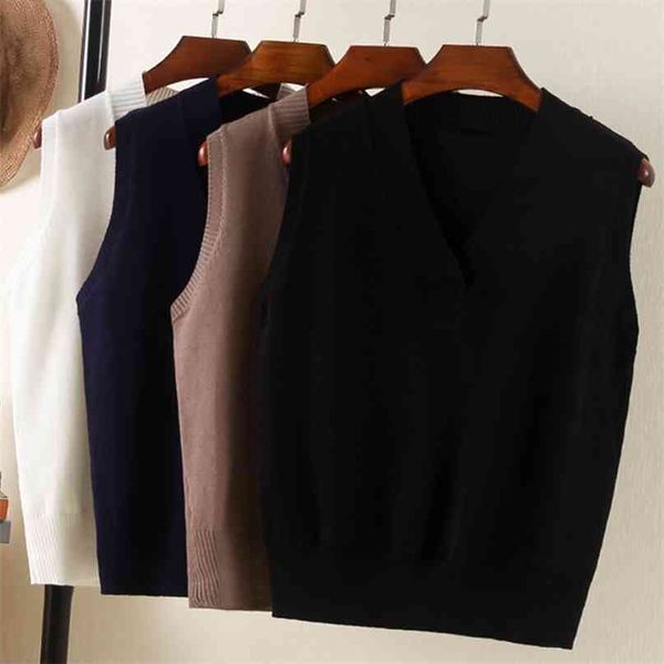 preppy style sweater vest cryptographic oversized knit brown women clothing knitted crop korean 210915, Black;white
preppy style sweater vest cryptographic oversized knit brown women clothing knitted crop korean 210915, Black;white