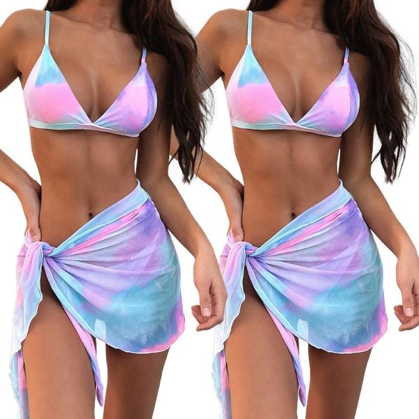 two-piece suits womens 3 piece bikini set v-neck triangle cup micro brazilian swimsuit with sarong wrap skirt rainbow tie-dye bathing
two-piece suits womens 3 piece bikini set v-neck triangle cup micro brazilian swimsuit with sarong wrap skirt rainbow tie-dye bathing