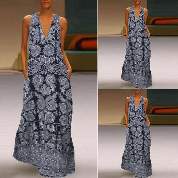 casual dresses vintage print dress women daily sleeveless bohemian v neck maxi pocket loose long robe femme #g4, Black;gray
casual dresses vintage print dress women daily sleeveless bohemian v neck maxi pocket loose long robe femme #g4, Black;gray