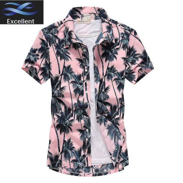 casual shirt 2021 loose summer printed cardigan clothing men's beach short sleeve thin section men shirts, White;black 
casual shirt 2021 loose summer printed cardigan clothing men's beach short sleeve thin section men shirts, White;black