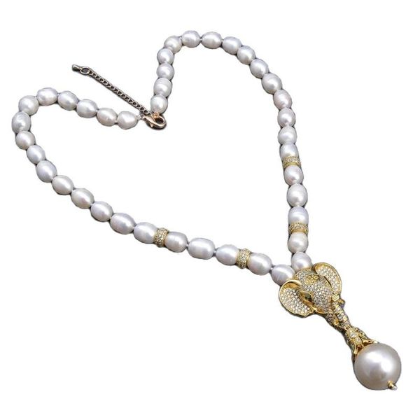 pendant necklaces jk 21'' white rice pearl cz pave elephant sea shell necklace, Silver
pendant necklaces jk 21'' white rice pearl cz pave elephant sea shell necklace, Silver