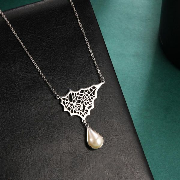 pendant necklaces cazador trendy spider web stainless steel chain necklace artificial pearl for women jewelry anniversary gifts, Silver
pendant necklaces cazador trendy spider web stainless steel chain necklace artificial pearl for women jewelry anniversary gifts, Silver