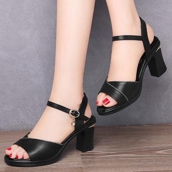 sandals buckle strap high heels leather thick heel peep toe women summer 2021 platform women's shoes mid-heel ladies, Black
sandals buckle strap high heels leather thick heel peep toe women summer 2021 platform women's shoes mid-heel ladies, Black