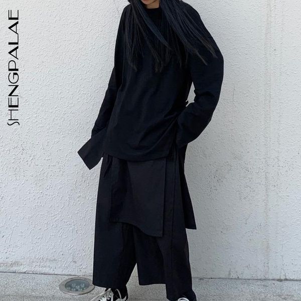women's pants & capris shengpalae 2021 spring vintage patchwork harajuku woman man trousers elastics two-piece high waist za2456, Black;white
women's pants & capris shengpalae 2021 spring vintage patchwork harajuku woman man trousers elastics two-piece high waist za2456, Black;white