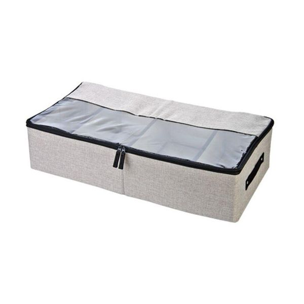 under bed shoes storage organizer with transparent skylight and zippered closure adjustable dividers drop clothing & wardrobe
under bed shoes storage organizer with transparent skylight and zippered closure adjustable dividers drop clothing & wardrobe
