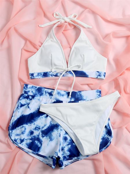 tie dye print three pieces bikini string boxer pant sport bikinis women swimsuit summer swimming suit for women bathing suitin
tie dye print three pieces bikini string boxer pant sport bikinis women swimsuit summer swimming suit for women bathing suitin