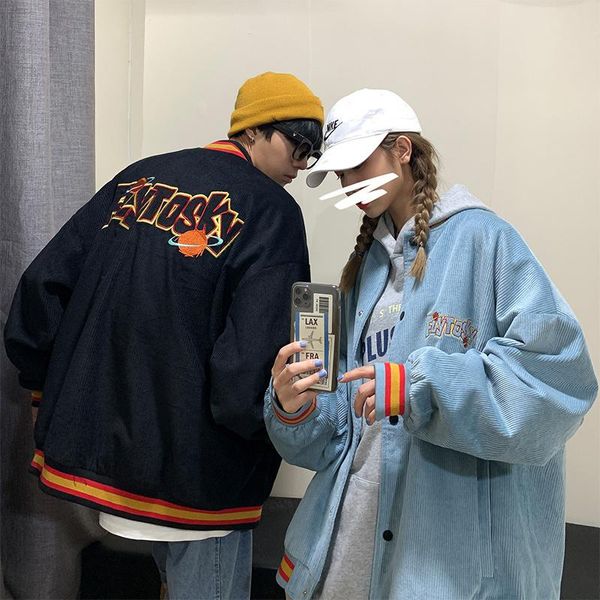 men's jackets corduroy embroidered baseball suit fashion ins american single breasted couple loose jacket vintage spring coat streetwea, Black;brown
men's jackets corduroy embroidered baseball suit fashion ins american single breasted couple loose jacket vintage spring coat streetwea, Black;brown