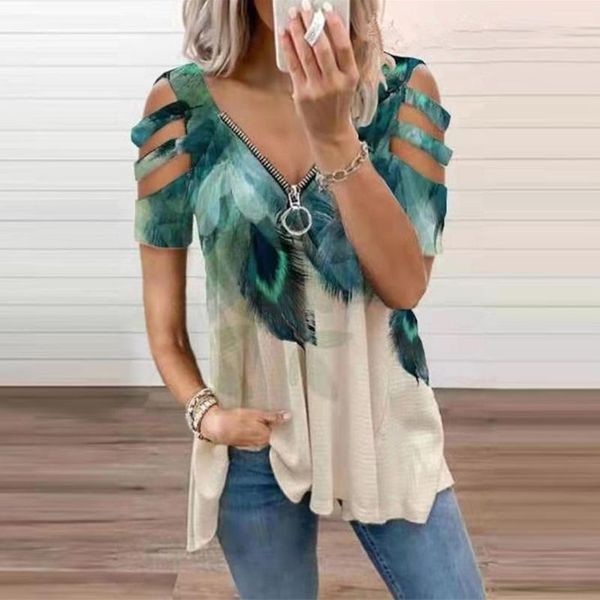 women's t-shirt flower stiching t shirt for women short sleeve zipper v-neck pullover femme hollow out tshirts bluzki damskie, White
women's t-shirt flower stiching t shirt for women short sleeve zipper v-neck pullover femme hollow out tshirts bluzki damskie, White