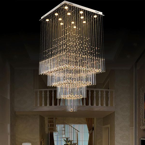 chandeliers square crystal chandelier lighting modern staircase ceiling lamps large suspension light fixtures
chandeliers square crystal chandelier lighting modern staircase ceiling lamps large suspension light fixtures