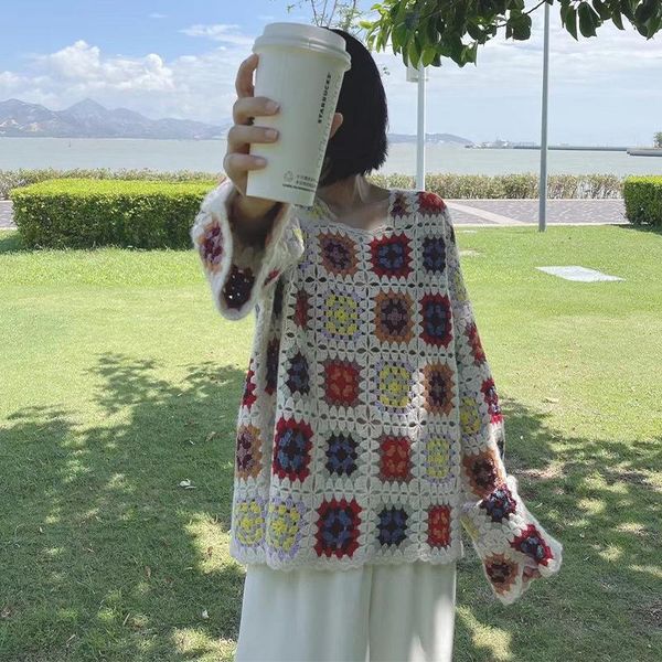 women's knits & tees knitted sweater coat spring and autumn women 2021 design sense of minority french early loose outer wear, White
women's knits & tees knitted sweater coat spring and autumn women 2021 design sense of minority french early loose outer wear, White