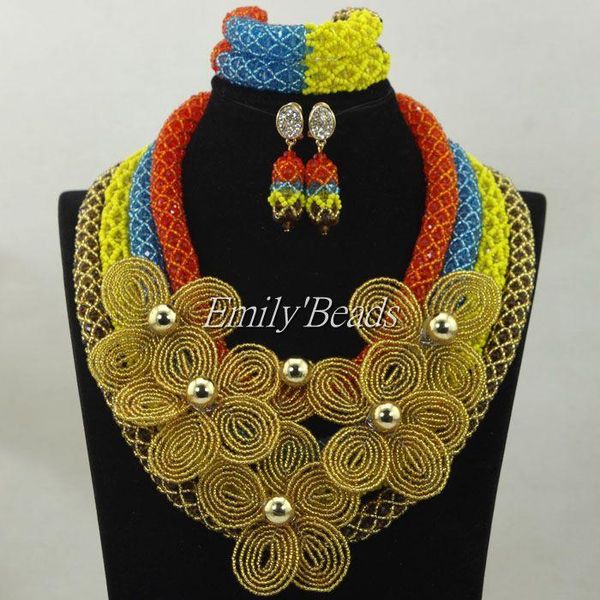 earrings & necklace 2021 classic costume african jewelry set nigerian wedding bridal statement flowers alj361, Silver
earrings & necklace 2021 classic costume african jewelry set nigerian wedding bridal statement flowers alj361, Silver