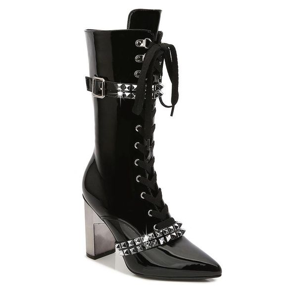 boots thick-soled high-heeled thick-heeled all-match large-size mid-tube are thin women's fall/winter 2021, Black
boots thick-soled high-heeled thick-heeled all-match large-size mid-tube are thin women's fall/winter 2021, Black