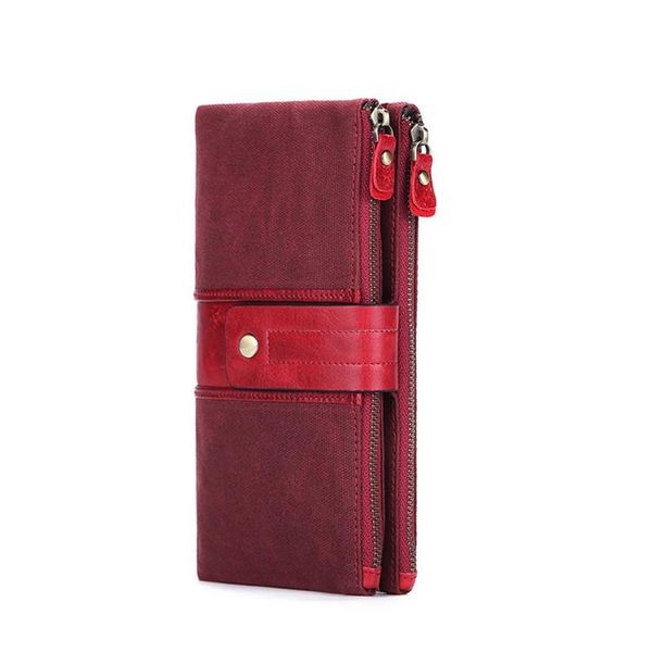 jojopugo vintage women wallets genuine cow leather phone clutch designer ladies purses & wallet, Red;black
jojopugo vintage women wallets genuine cow leather phone clutch designer ladies purses & wallet, Red;black