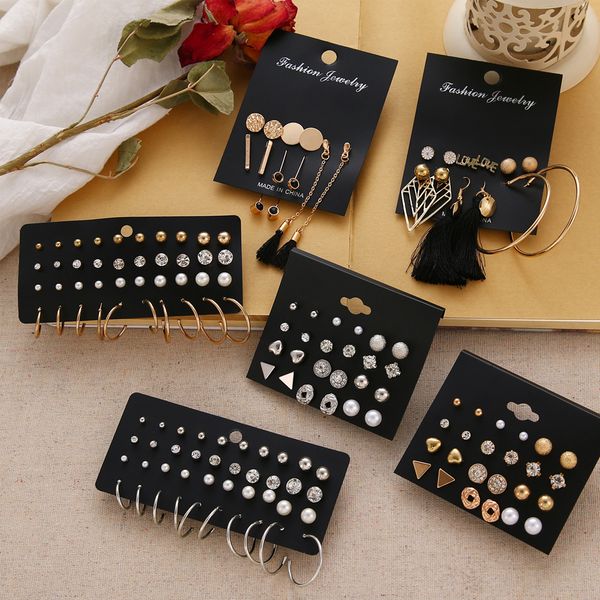 en 12 pairs flower womens earrings set pearl crystal stud earing boho geometric tassel earring for women jewelry gift, Golden;silver
en 12 pairs flower womens earrings set pearl crystal stud earing boho geometric tassel earring for women jewelry gift, Golden;silver