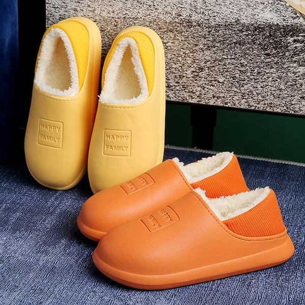 waterproof winter plush slippers women home warm women shoes indoor out leather cotton shoes men slippers 211120, Black
waterproof winter plush slippers women home warm women shoes indoor out leather cotton shoes men slippers 211120, Black