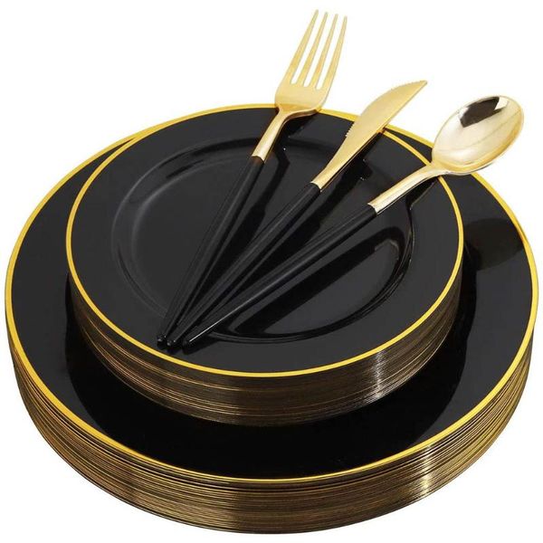 disposable dinnerware white black pink 50 pieces golden plastictray with silver cutlery plate set restaurant wedding party supplies
disposable dinnerware white black pink 50 pieces golden plastictray with silver cutlery plate set restaurant wedding party supplies