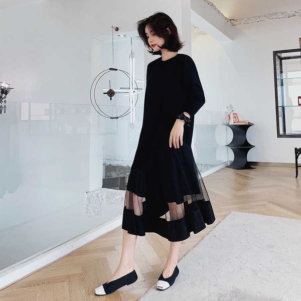 vanvich spring and summer women dress pluz size fashion casual ladies long-sleeved round collar clothing 210615, Black;gray
vanvich spring and summer women dress pluz size fashion casual ladies long-sleeved round collar clothing 210615, Black;gray