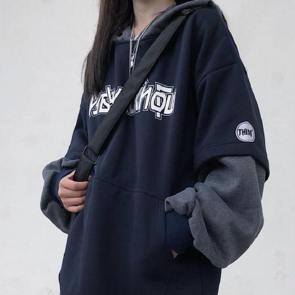 women's hoodies & sweatshirts sweatshirt autumn and winter korean version of harajuku style street hip-hop letter print fake loose hood, Black
women's hoodies & sweatshirts sweatshirt autumn and winter korean version of harajuku style street hip-hop letter print fake loose hood, Black